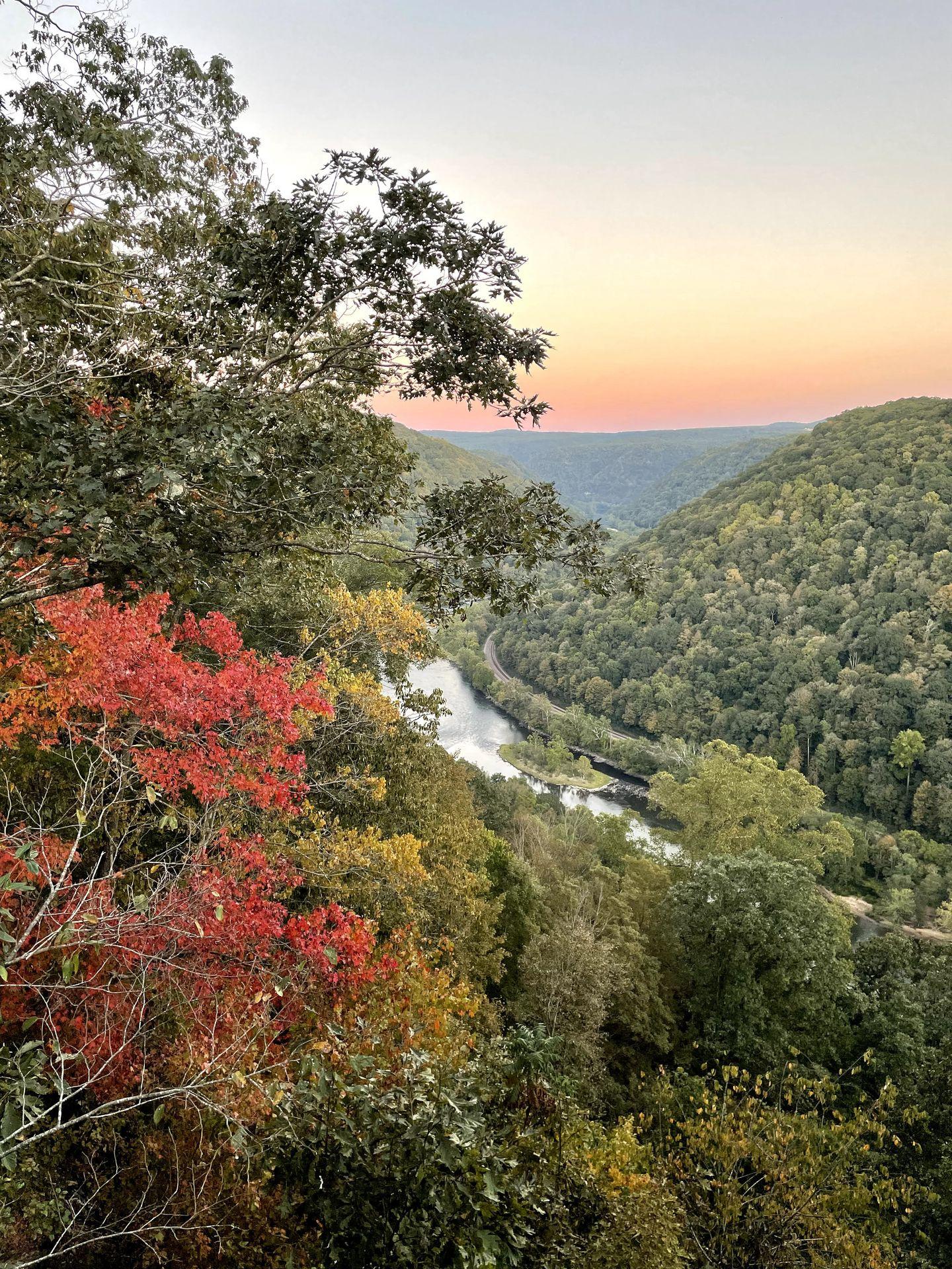 An overlook of the New River in West Virginia