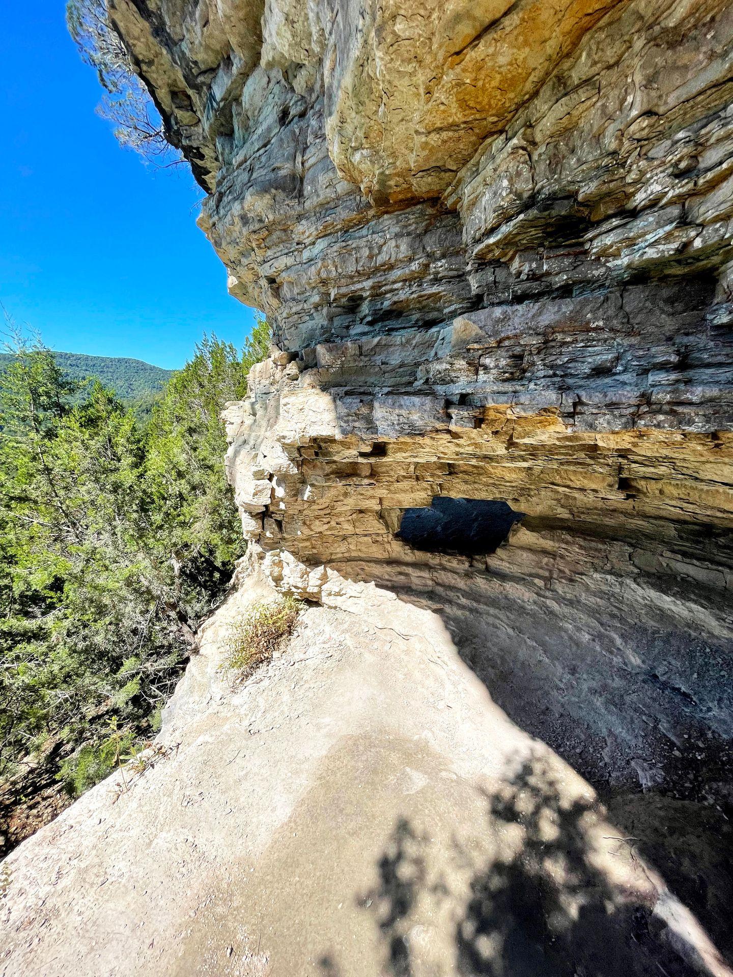 A rock window on Goat Bluff.