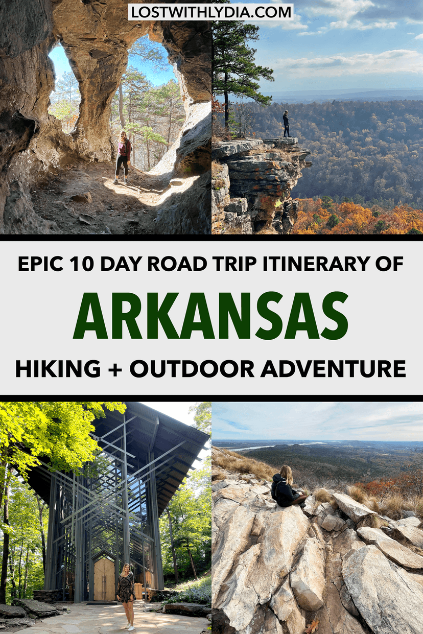 Plan an epic Arkansas road trip with this 10 day itinerary! This Arkansas route will take you from Bentonville to Little Rock with amazing hikes along the way.