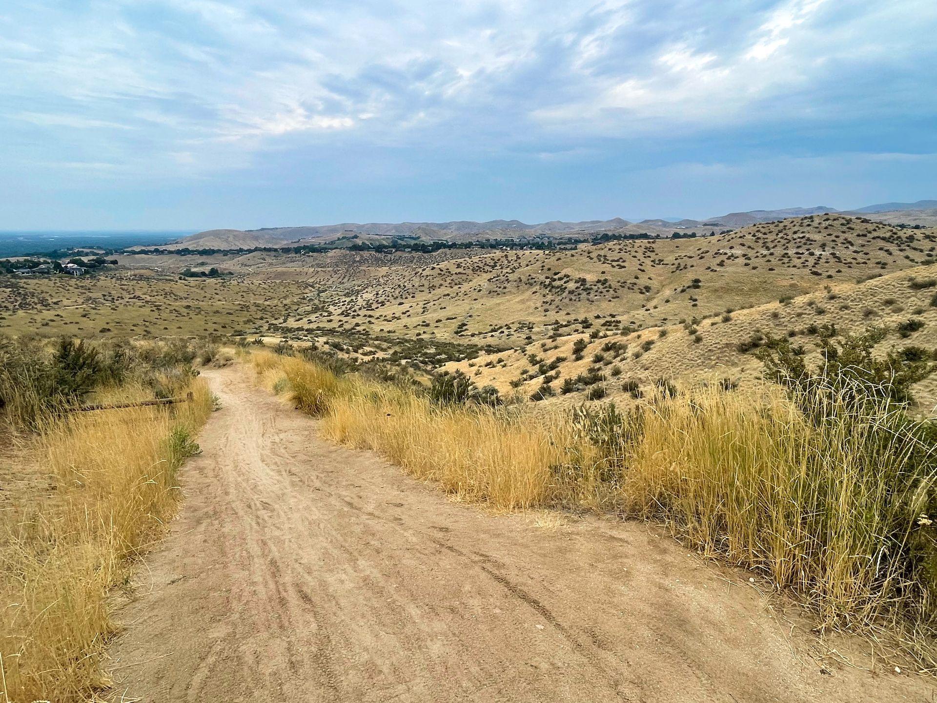 A view of rolling hills and desert landscape at Camel's Back Preserve.