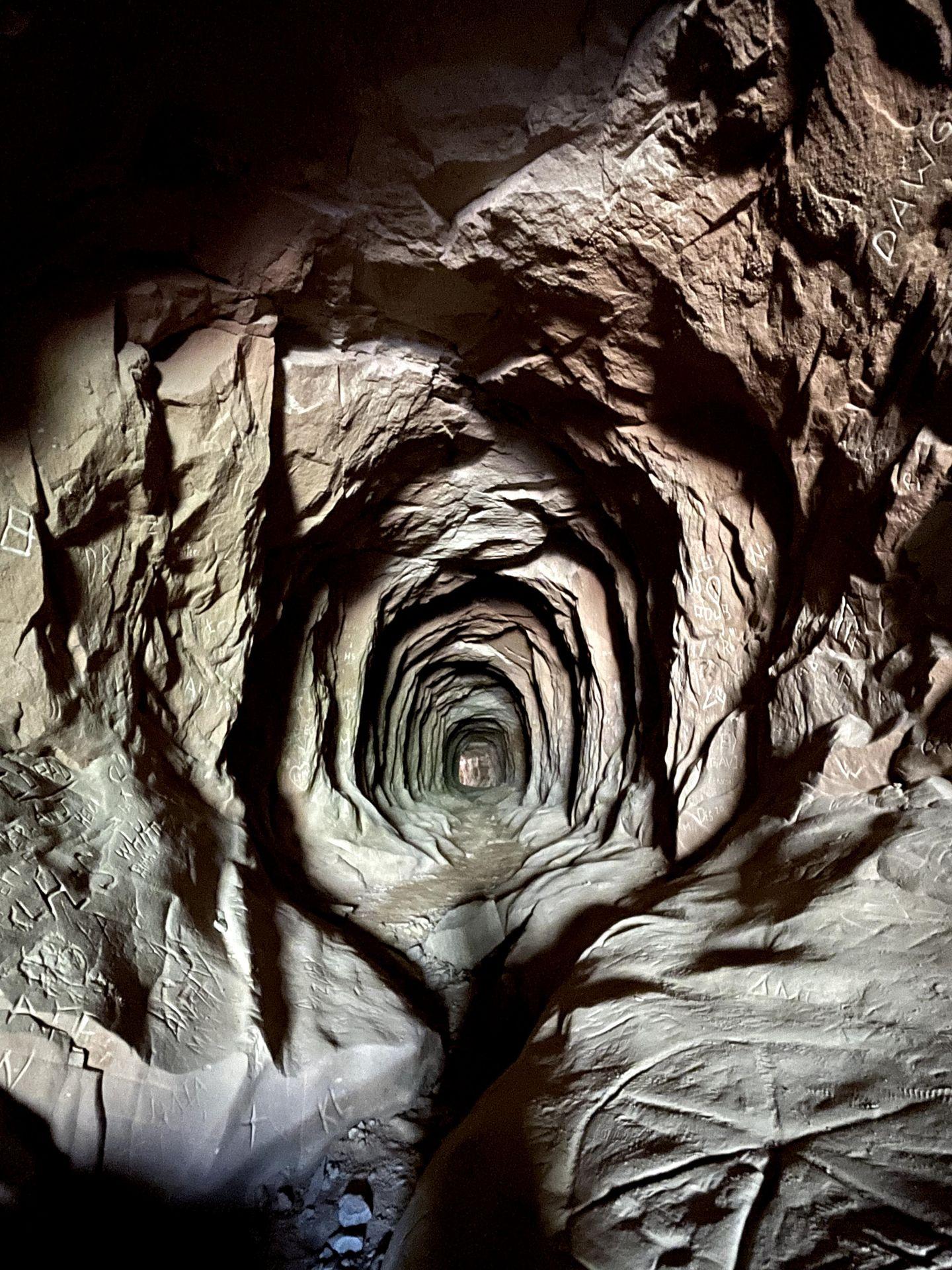 Inside the Belly of the Dragon tunnel.