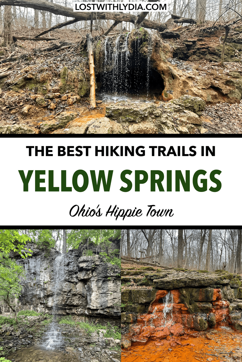 Discover the best hiking trails in Yellow Springs: Ohio's hippie town! These trails have waterfalls and unique rock formations, and are fun for all levels.