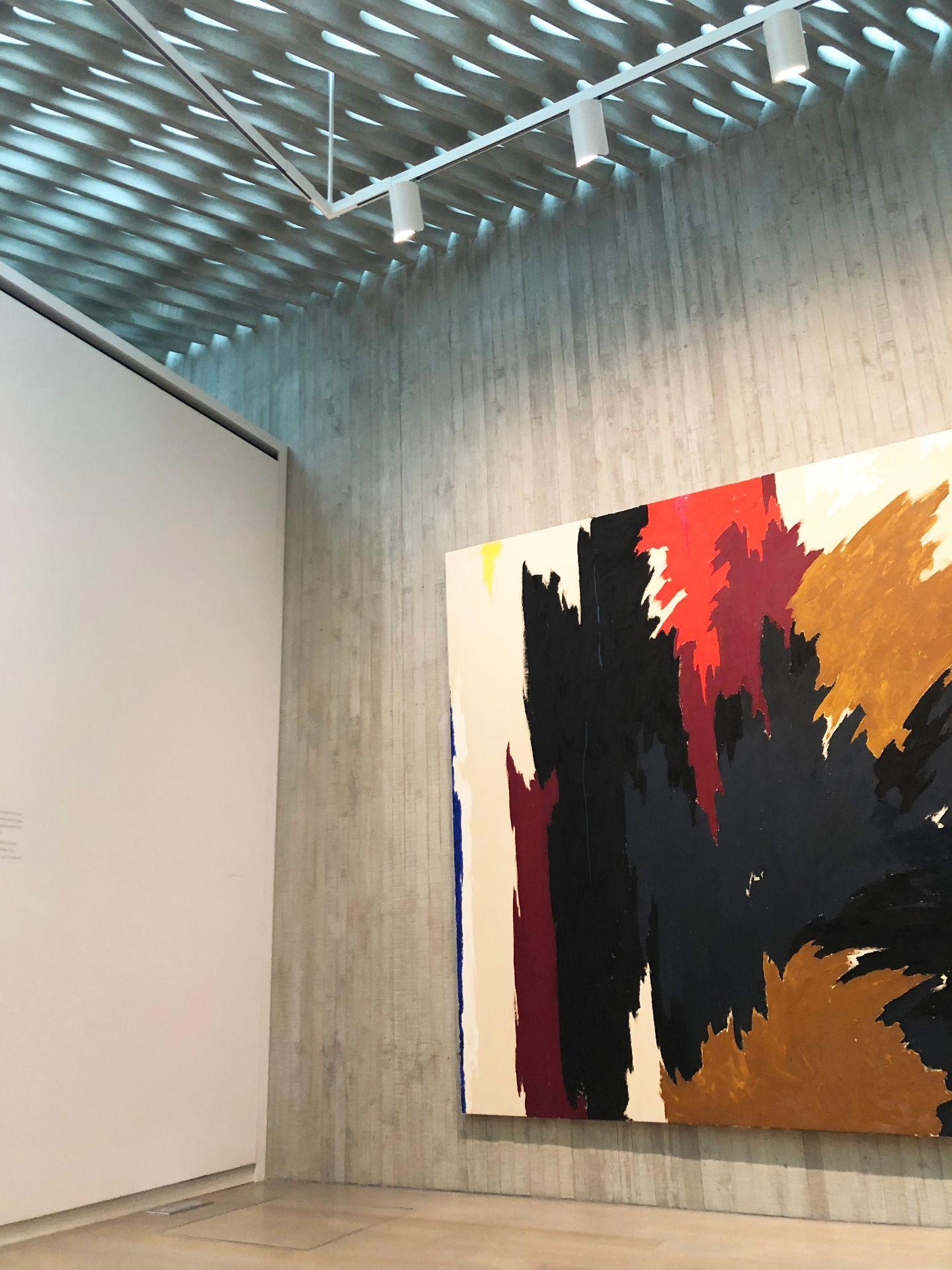An abtract painting at the Clyfford Still Museum.