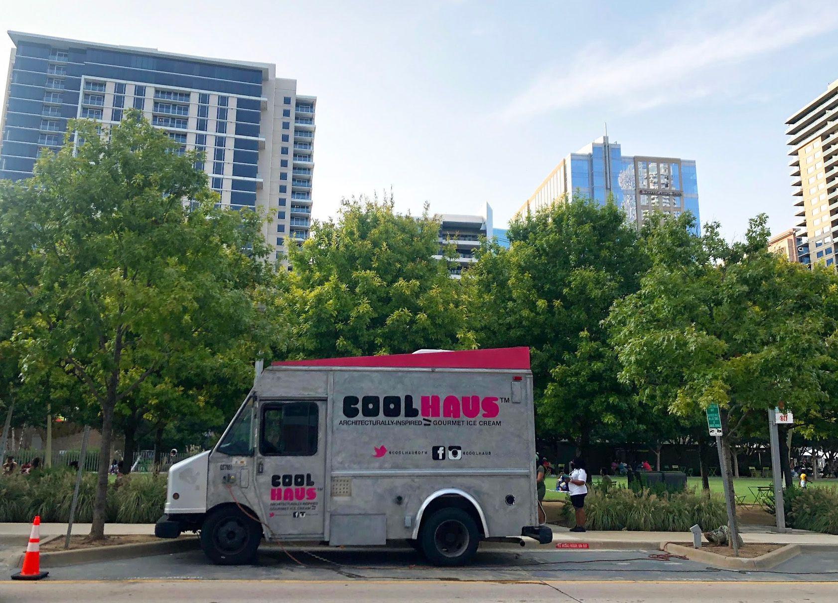The Cool Haus food truck next to Klyde Warren Park.