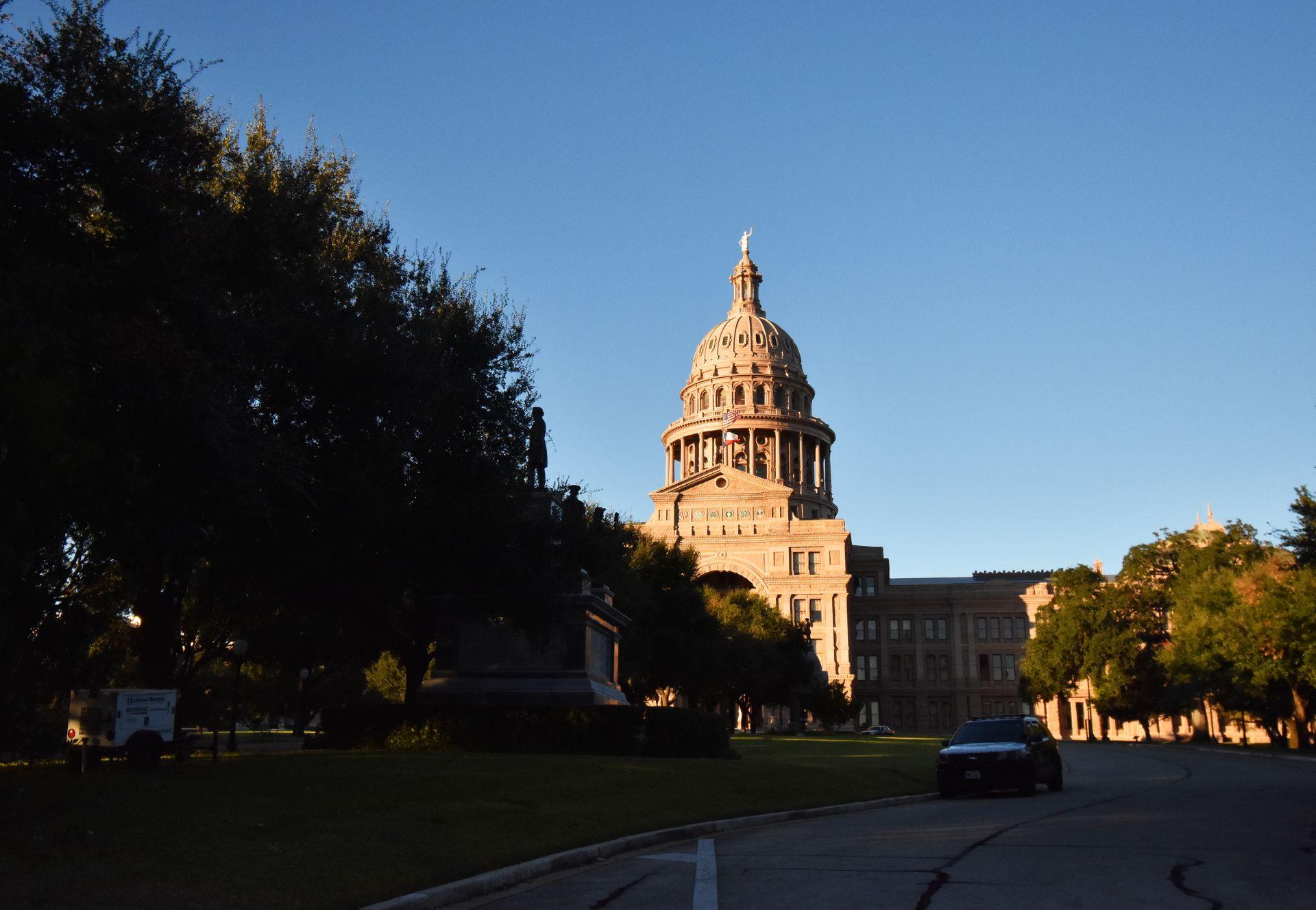 A view of the Texas State Capitol Building.