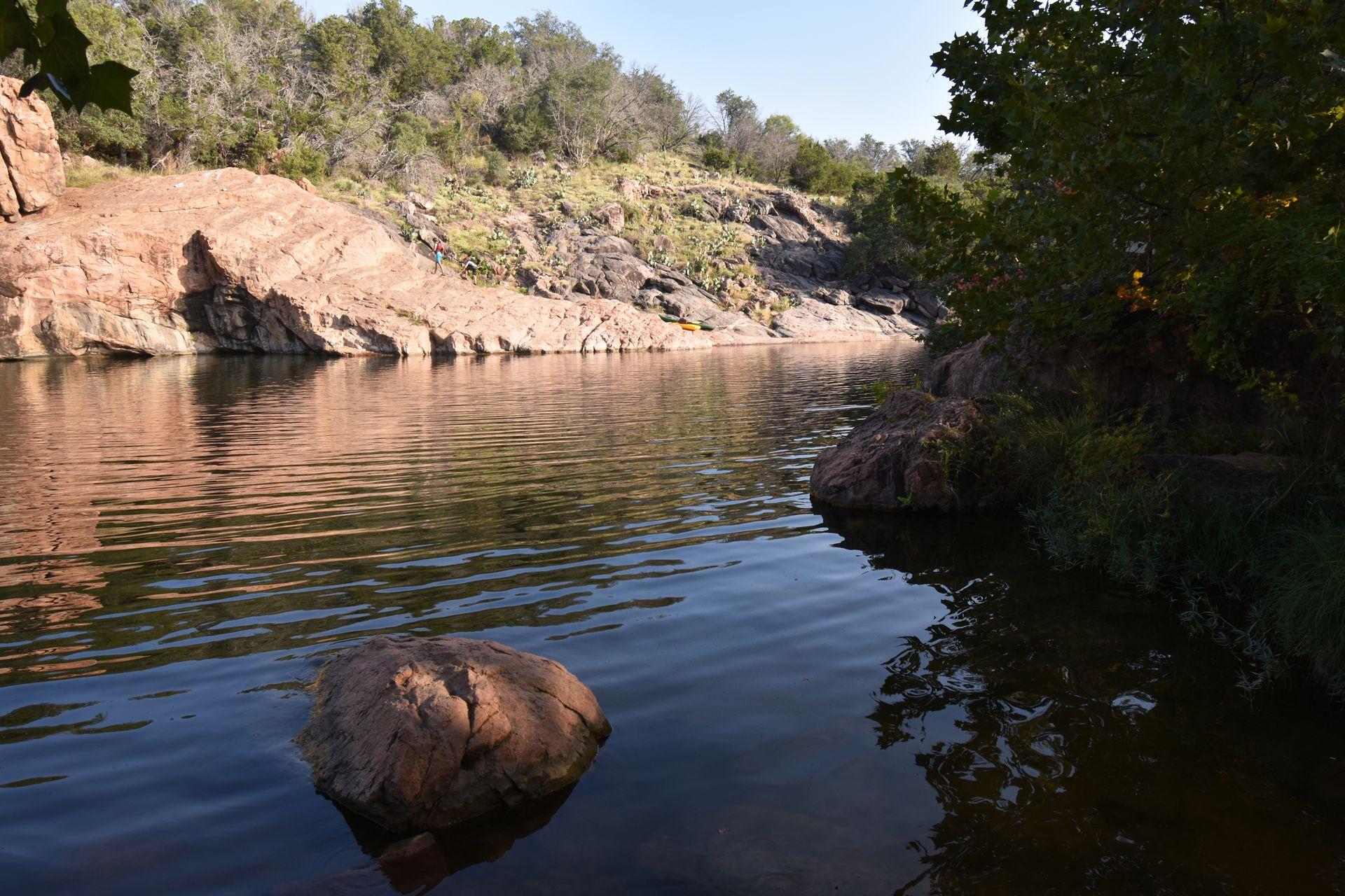 The Devil's Waterhole swimming hole in Inks Lake State Park.