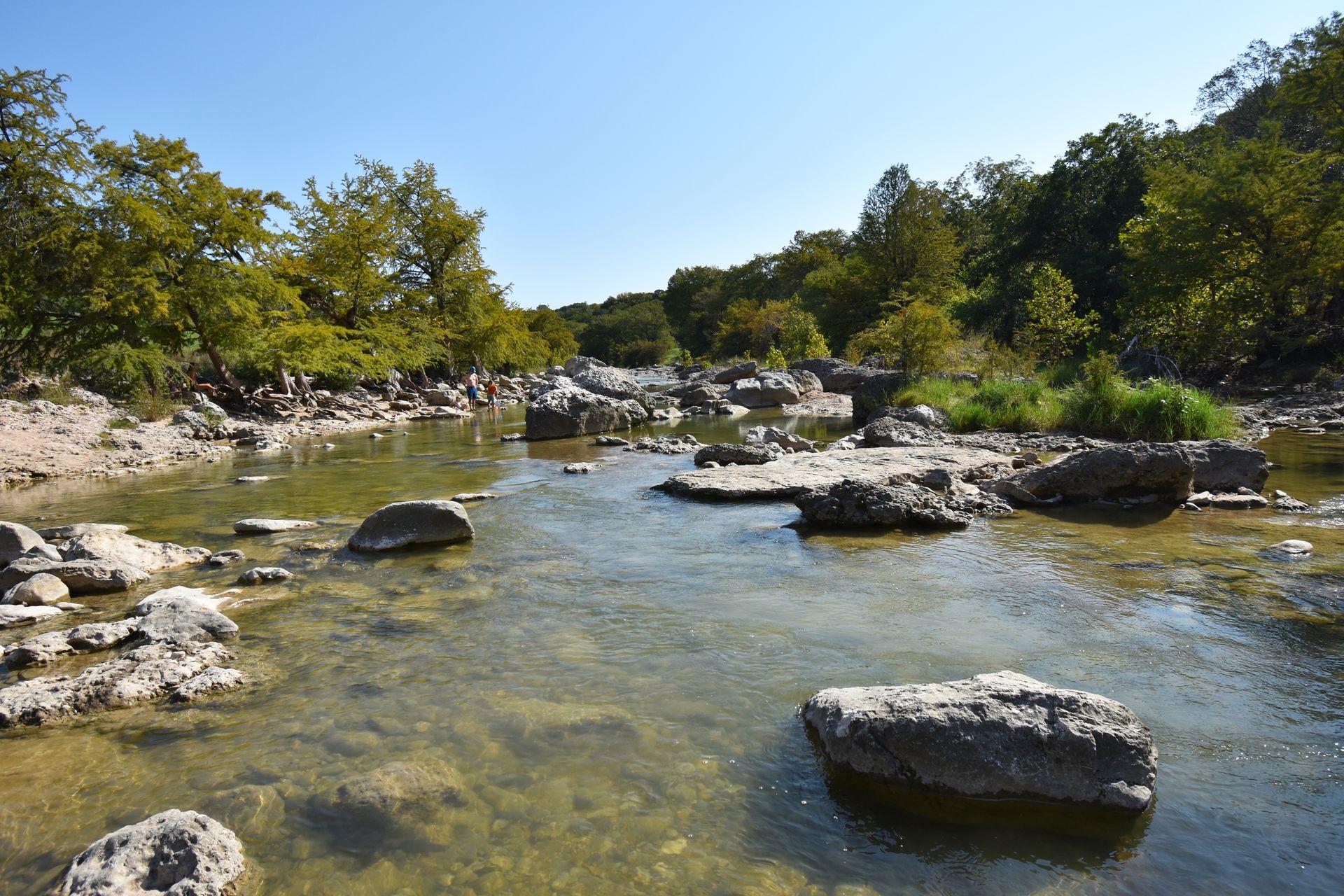 The swimming area at Pedernales Falls State Park