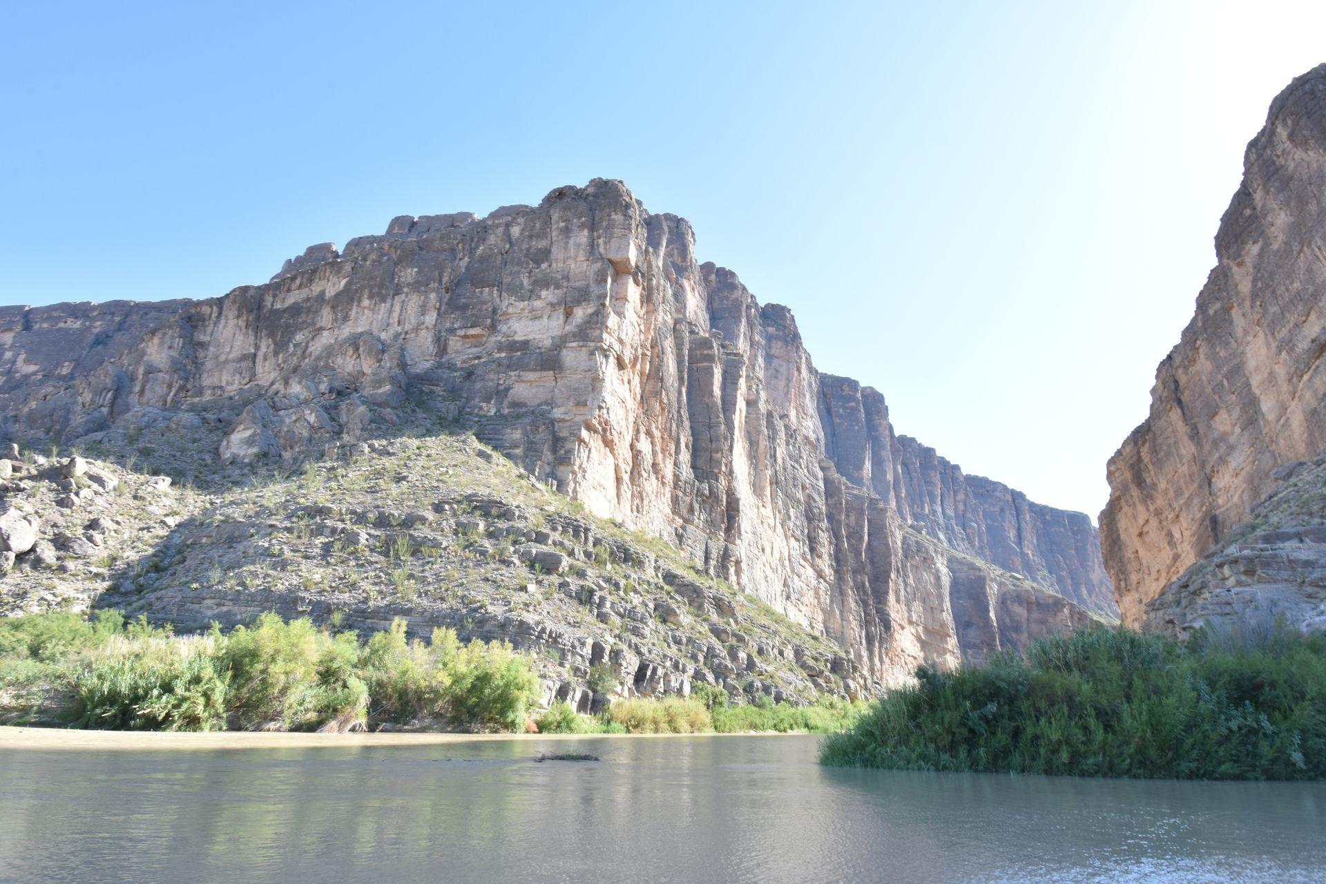 Santa Elena Canyon from across the river in Big Bend National Park