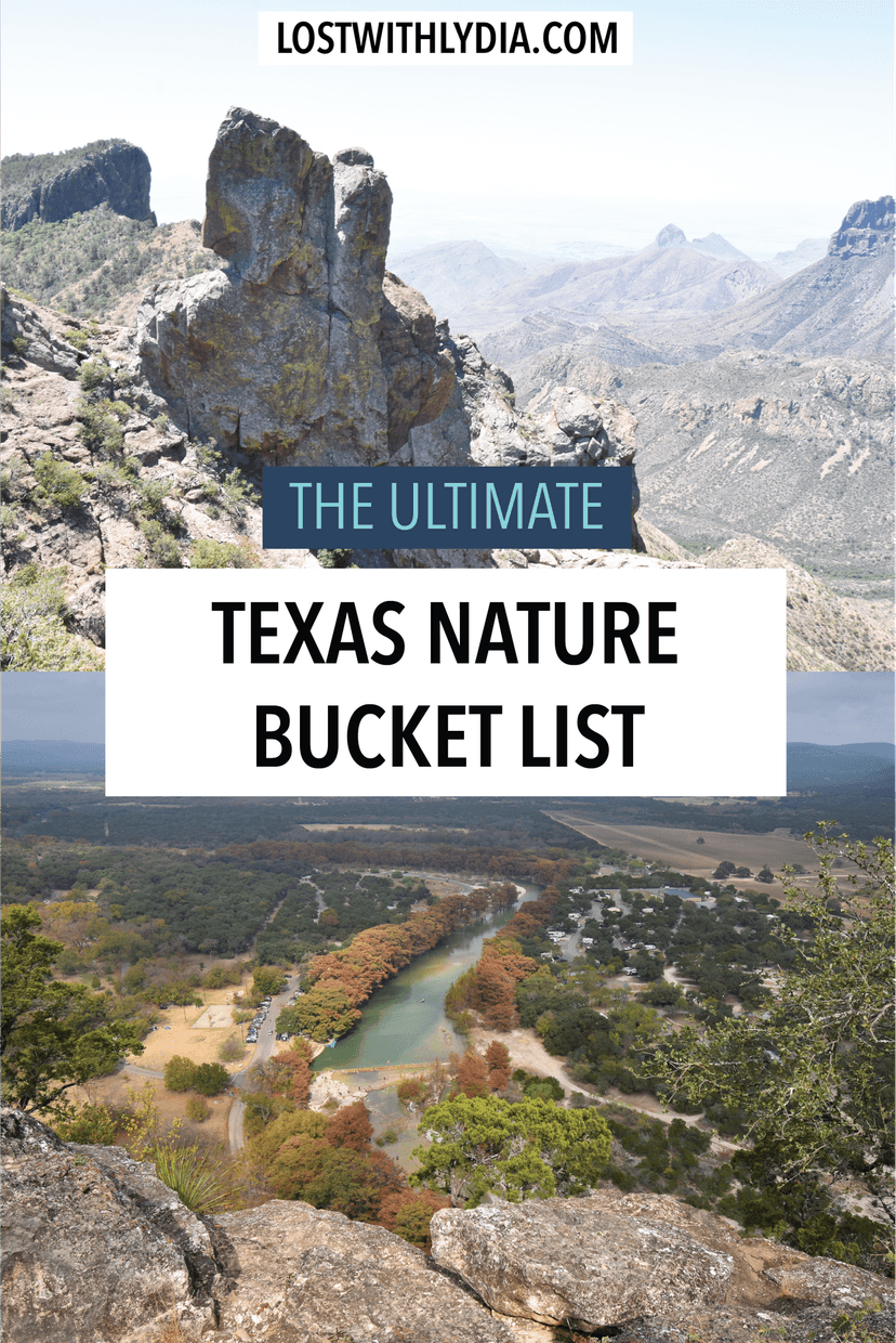 Explore all of the best natural wonders in Texas with this Texas Outdoor Bucket list! Discover the best swimming holes, Texas national parks and more.