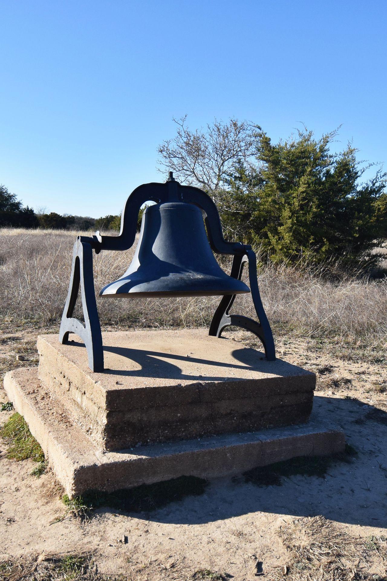 A large bell in Mother Neff State Park.