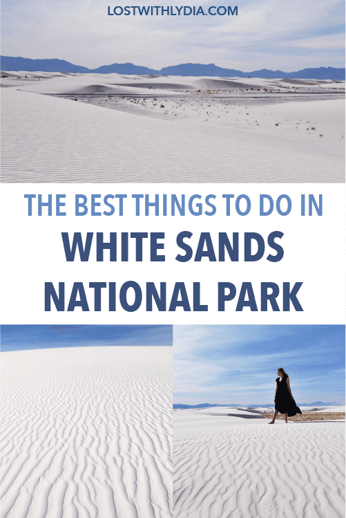 Read about all of the best things to do in White Sands National Park, from sledding down sand dunes, to hiking and more!