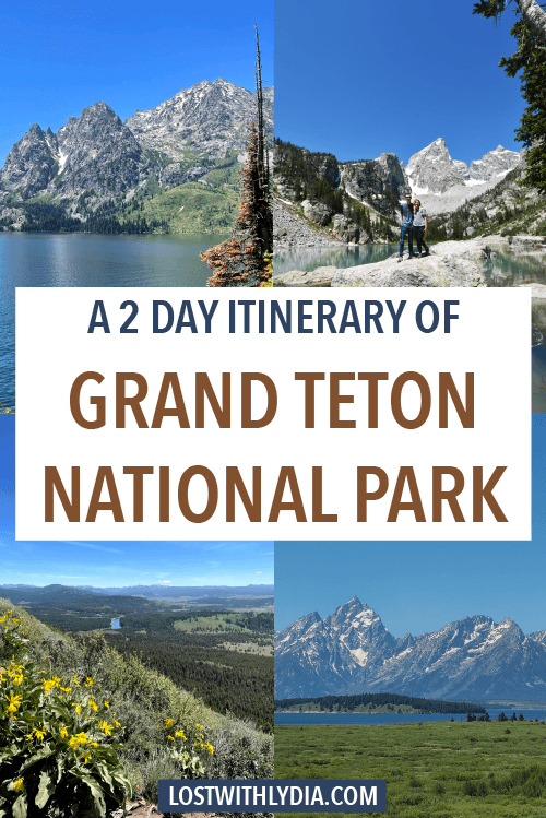 A guide to spending two days in Grand Teton National Park! Learn about accommodations in Grand Teton, hiking trails in Grand Teton and tips for visiting.