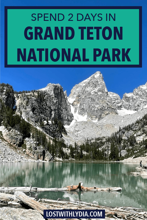 A guide to spending two days in Grand Teton National Park! Learn about accommodations in Grand Teton, hiking trails in Grand Teton and tips for visiting.
