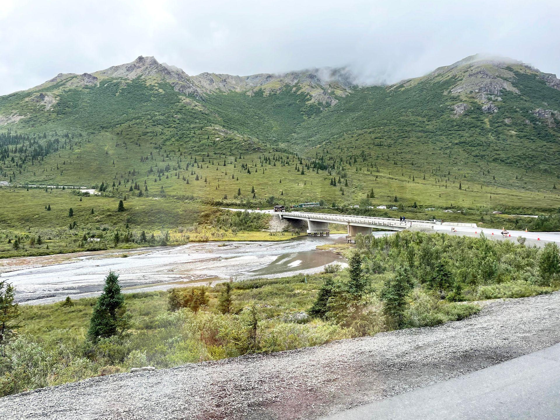 The bridge which private vehicles can make it to in Denali National Park.