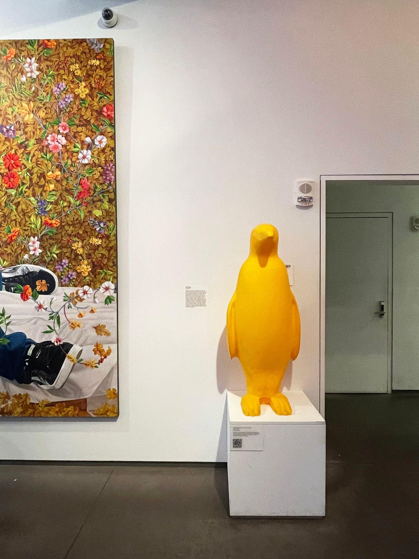 A yellow penguin inside of 21C