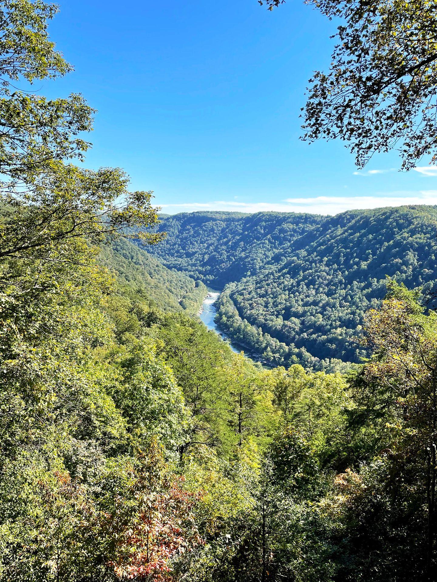 A view of the New River from the Canyon Rim Visitor Center.