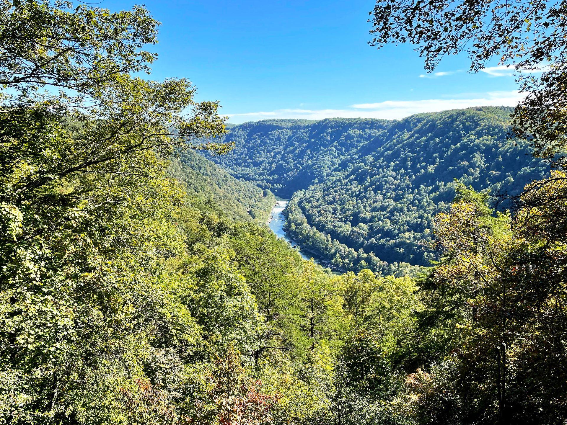 A view of the New River from the Canyon Rim Visitor Center.