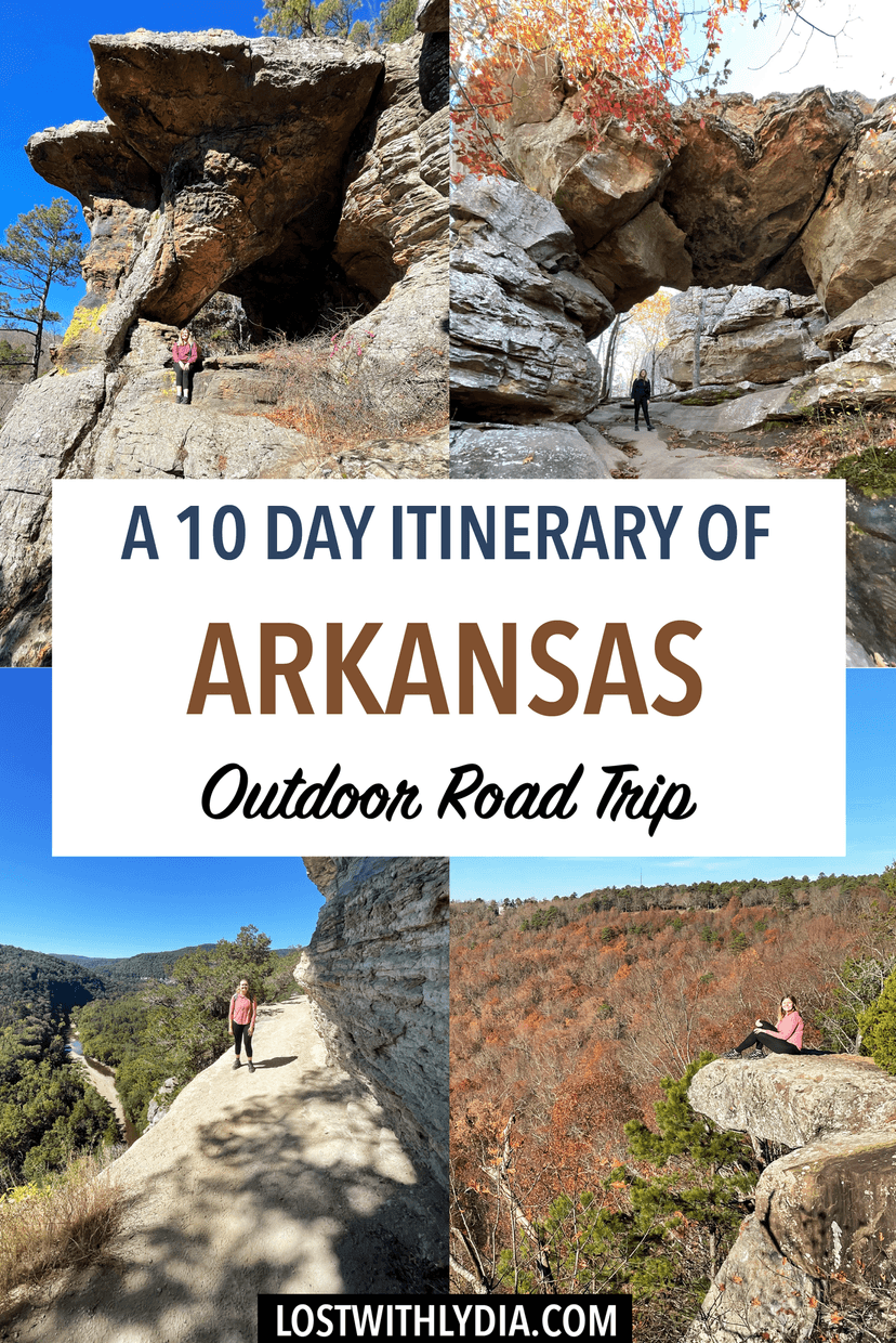 Plan an epic Arkansas road trip with this 10 day itinerary! This Arkansas route will take you from Bentonville to Little Rock with amazing hikes along the way.