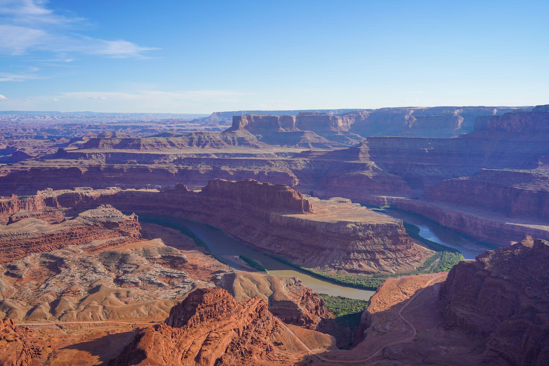 A view from Dead Hose Point, a sharp curve in the Colorado River inside of Dead Horse Point State Park.