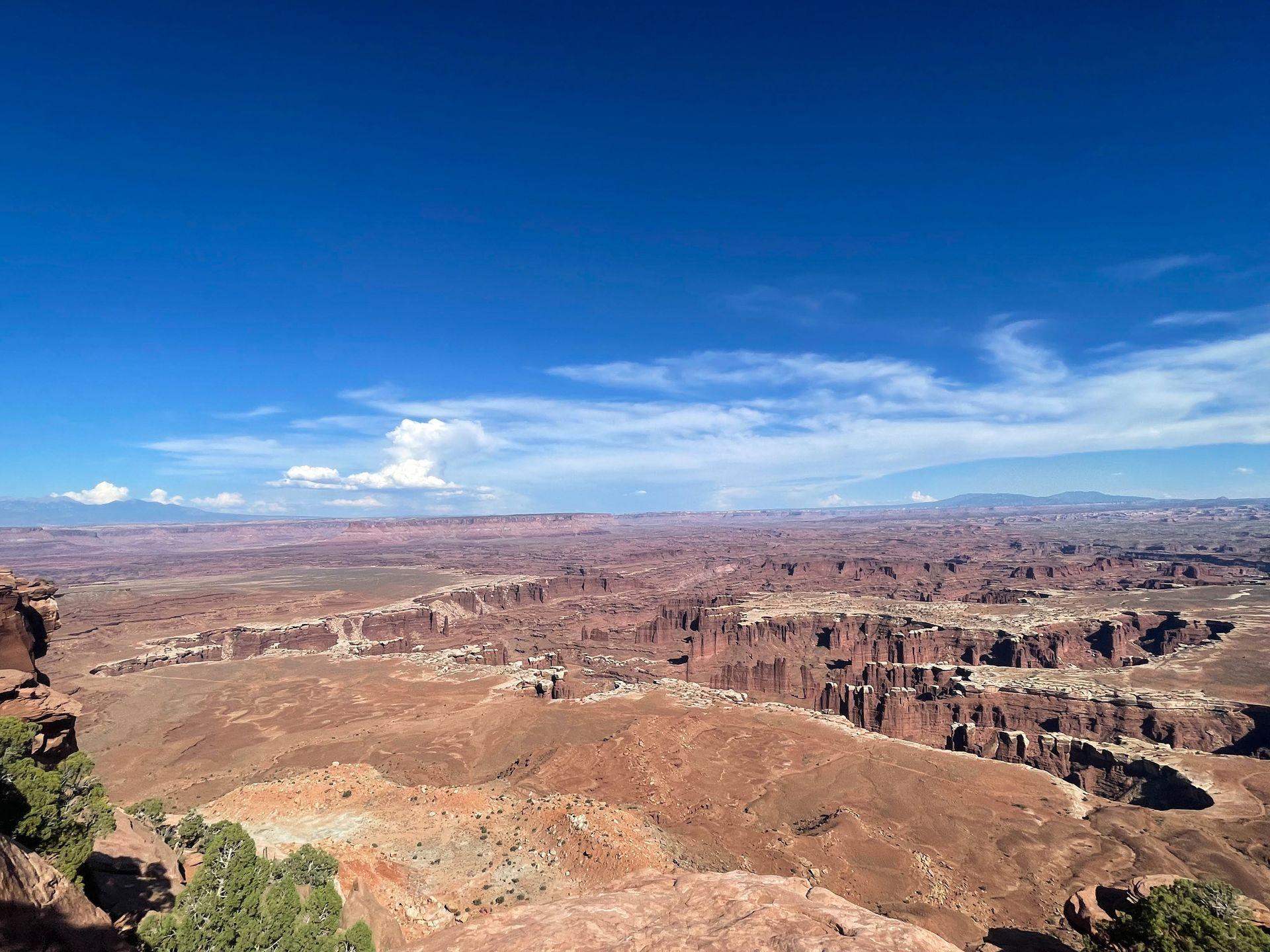 Looking at a dynamic canyon area from the view of Grand View Point