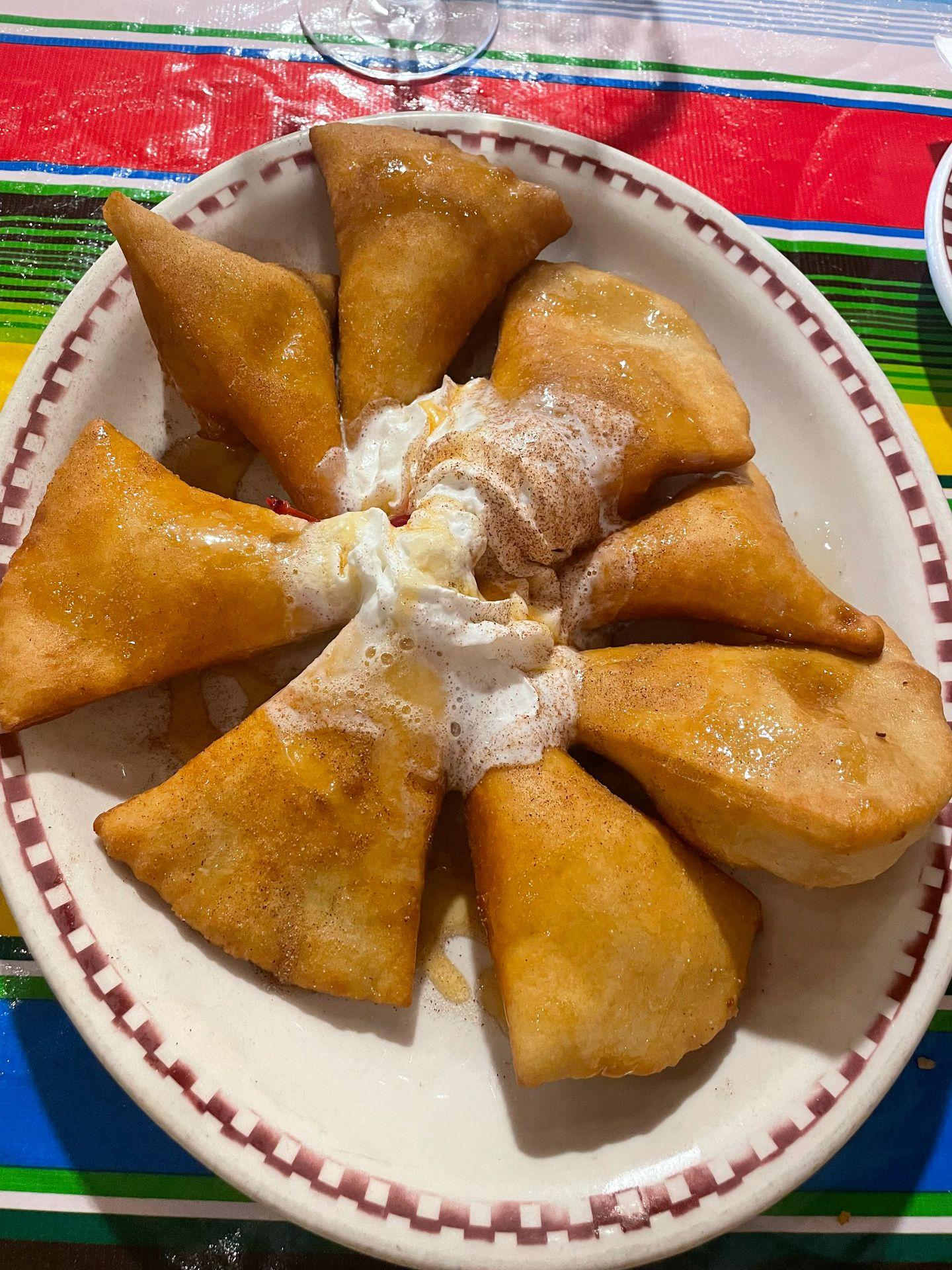 A plate of sopaipillas from Red Iguana