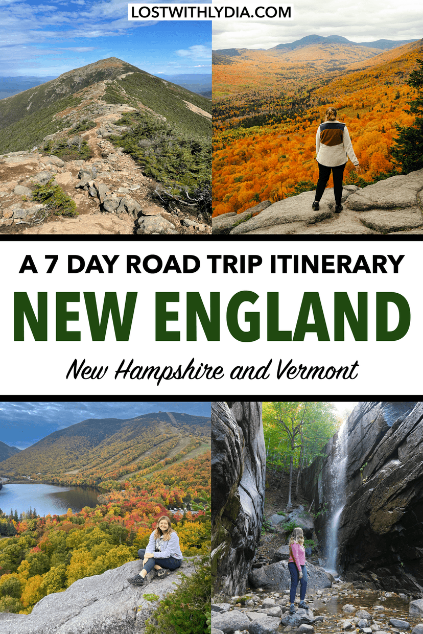Plan an epic New England fall road trip with this guide! This 7 day itinerary includes the New Hampshire White mountains, Stowe and Woodstock, Vermont and more.