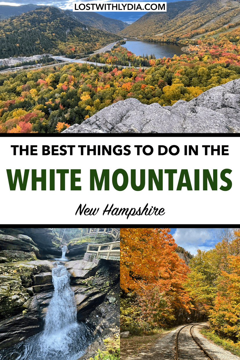 Plan your perfect fall road trip to the White Mountains with this guide! Discover the best things to do in the New Hampshire White Mountains, including hiking trails, the best food, scenic drives and more!