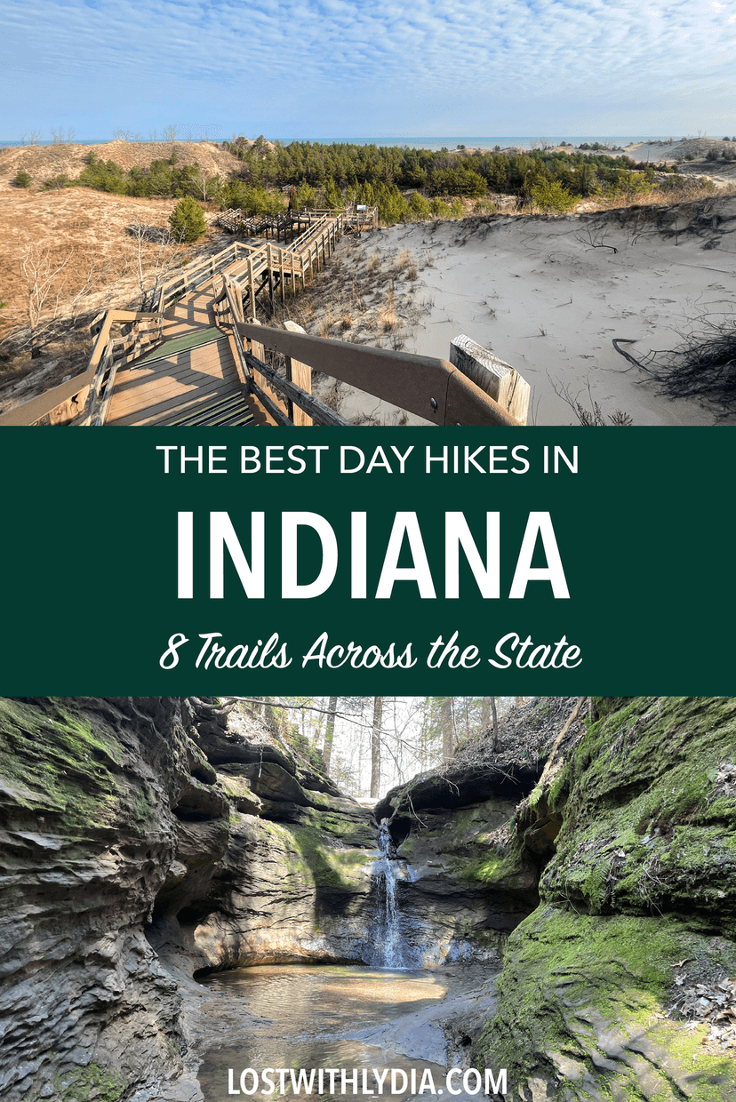 This list is perfect if you're looking for the best hiking trails in Indiana. These beautiful Indiana day hikes include waterfalls, sand dunes and more!