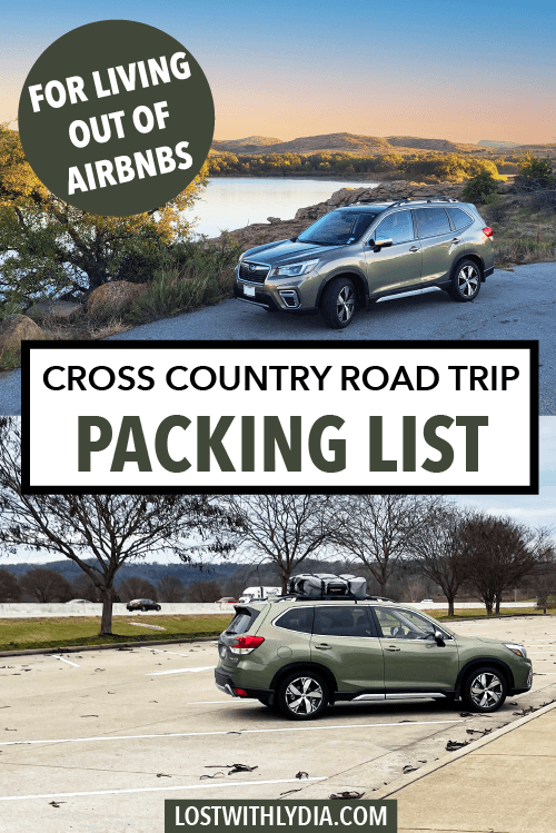 This essential list has everything you will need for a cross country road trip staying in Airbnbs. Use this check list to prepare for a digital nomad life!