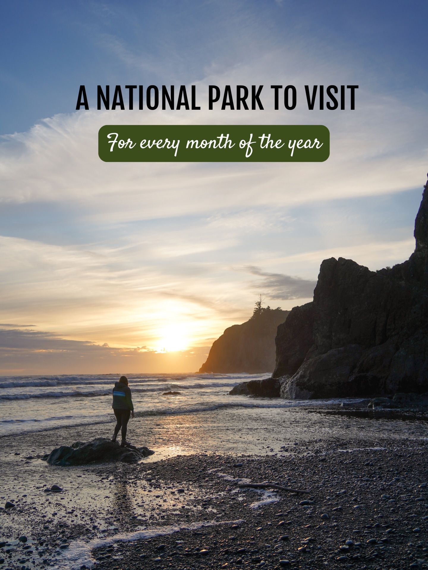 If you’re thinking about planning a national park trip this year, here are some ideas for each month of the year! 