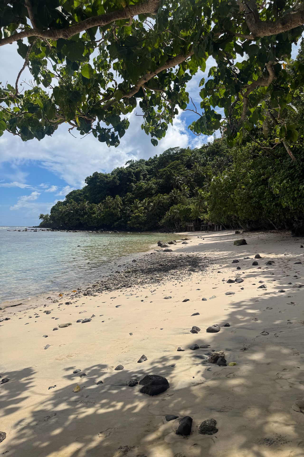 Looking at a beach in American Samoa