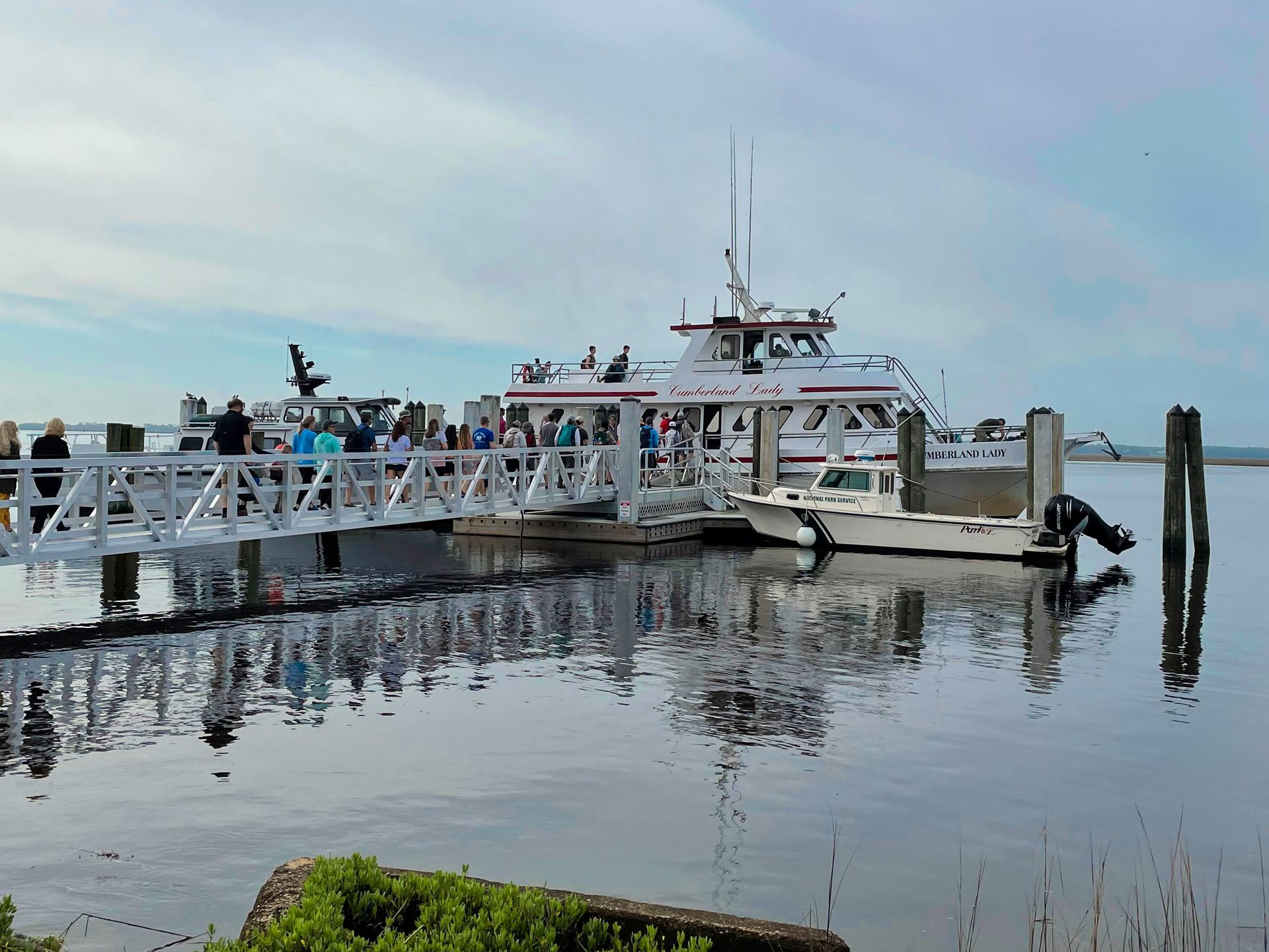 People boarding the ferry to Cumberland Island