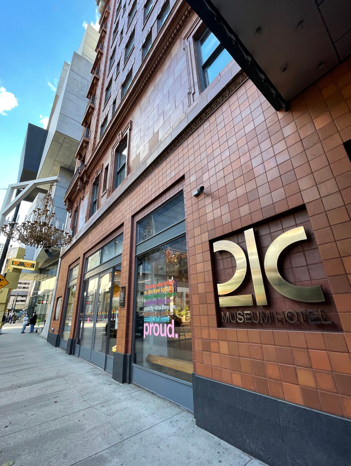 The exterior of the 21C Art Museum Hotel