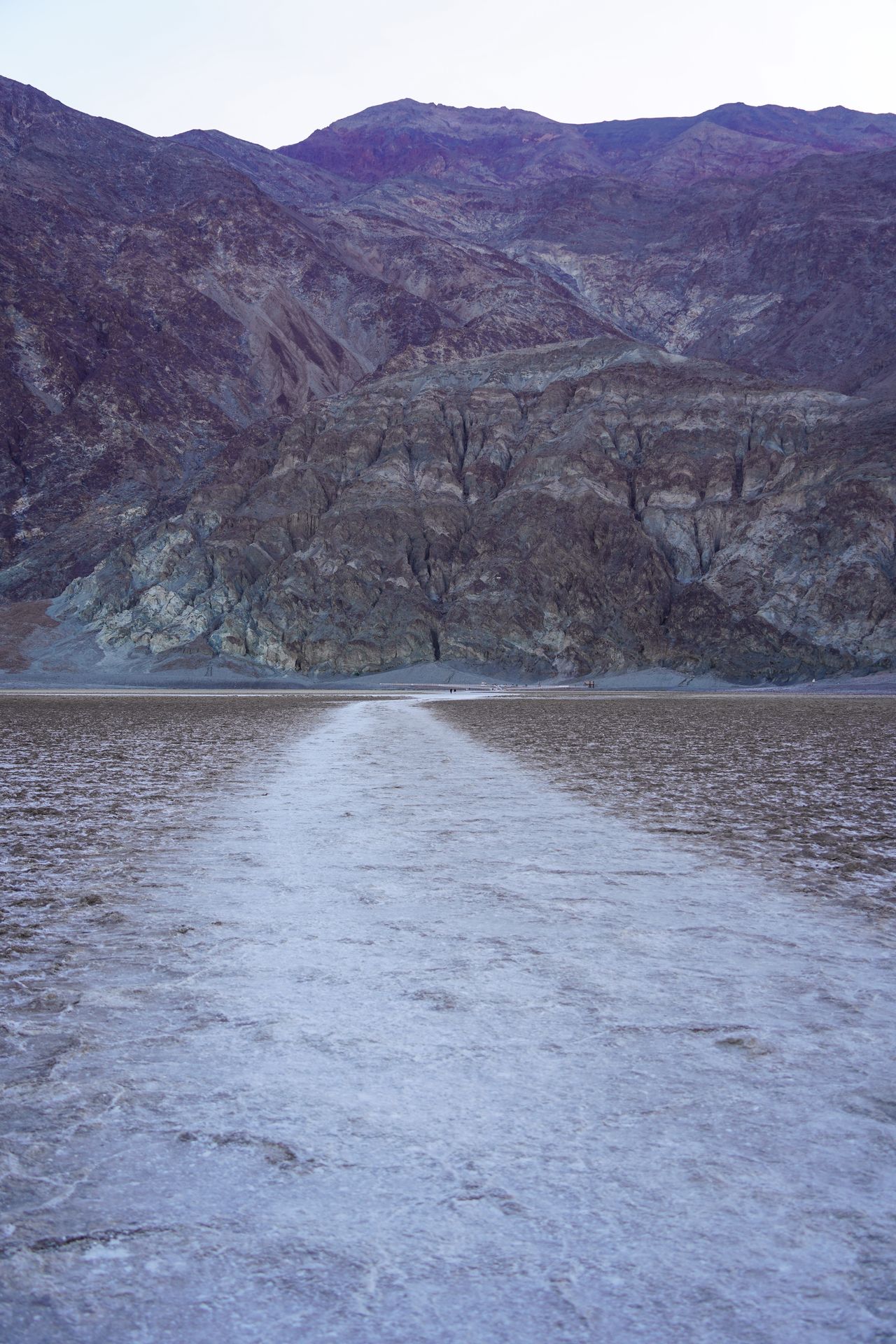 A look at the Badwater Basin with mountains in the distance.