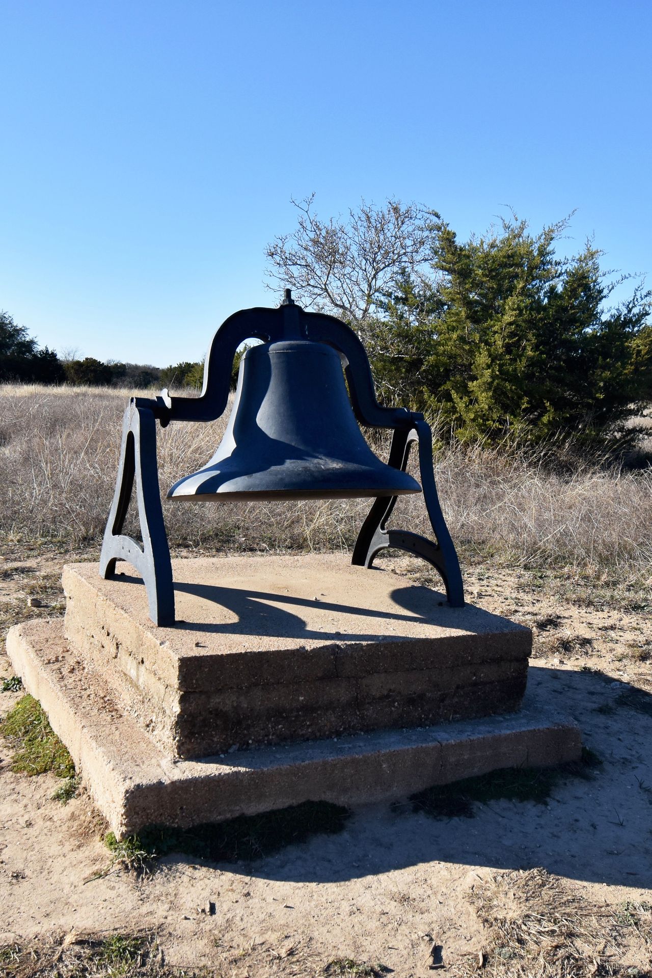 A large bell in Mother Neff State Park.