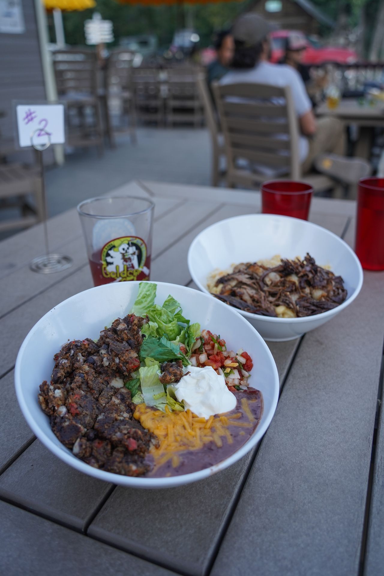 Two bowls of food from The Golden Saloon