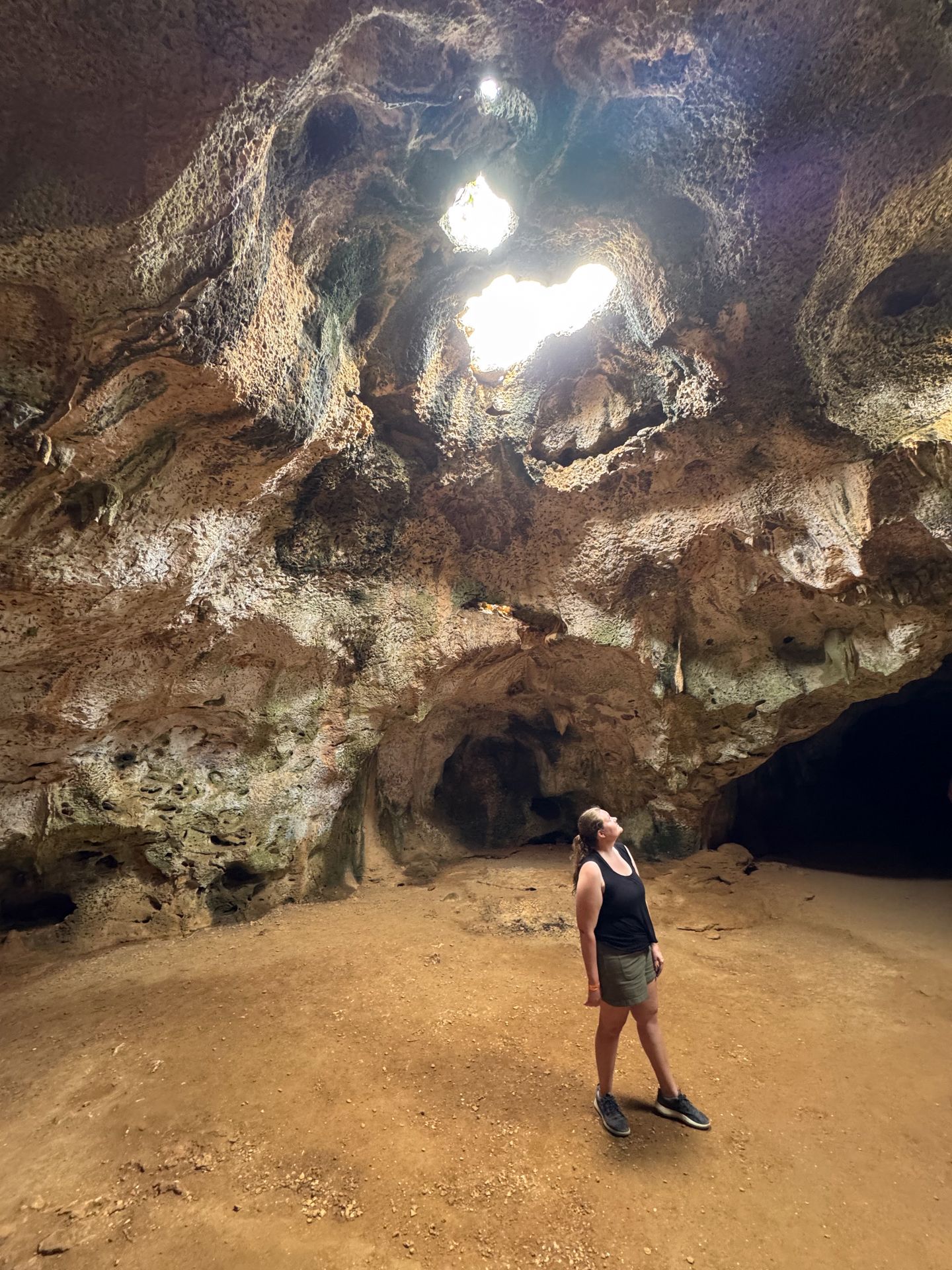 Lydia inside the Quadirikiri Cave