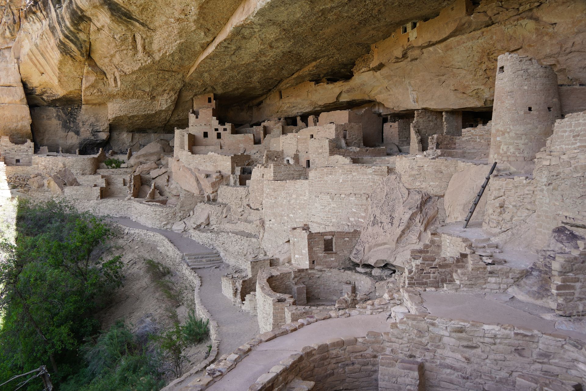 A view inside of Cliff Palace, which is the largest cliff dwelling in Mesa Verde National Park