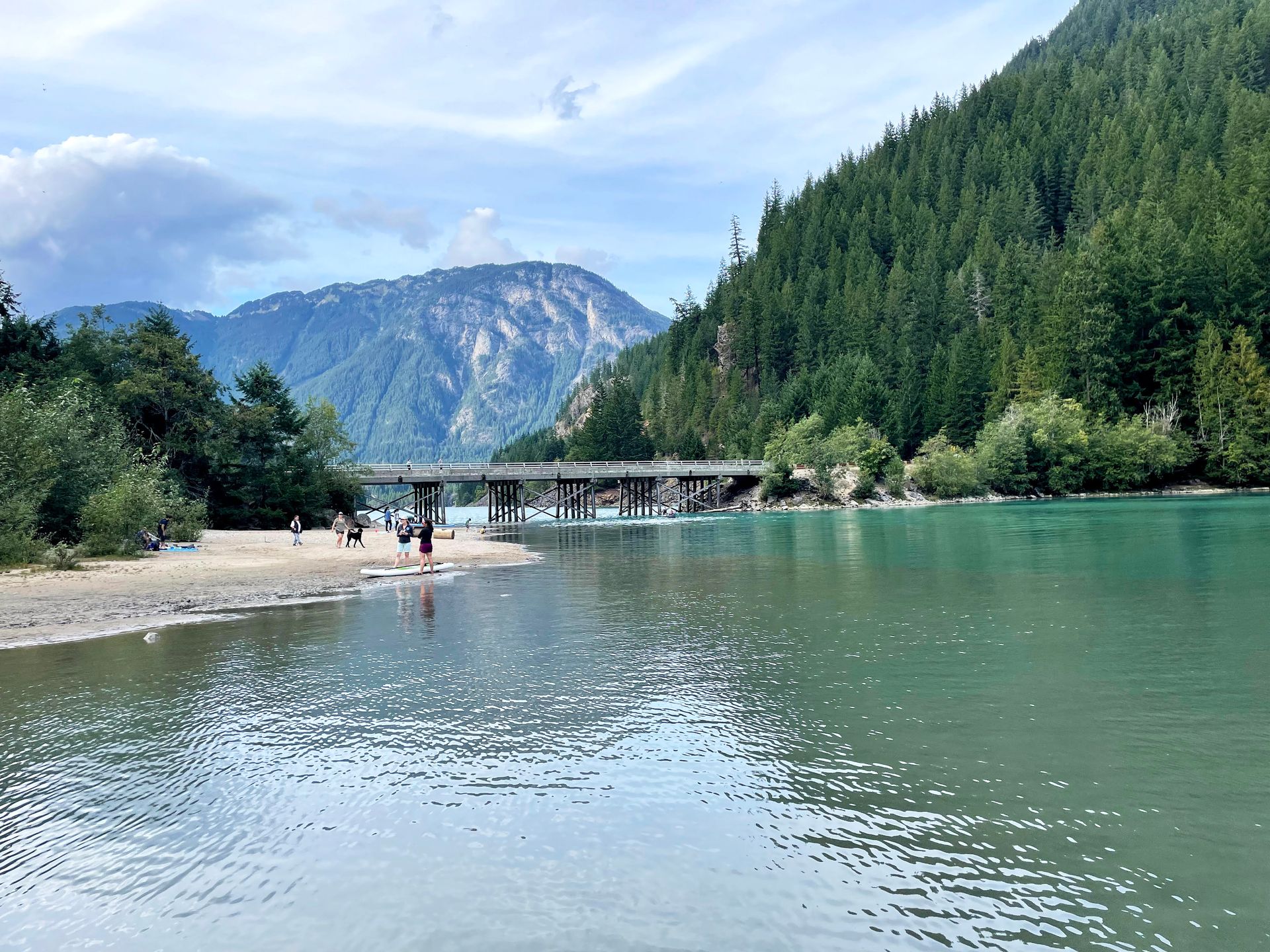 Turquoise water views at the Colonial Campground.