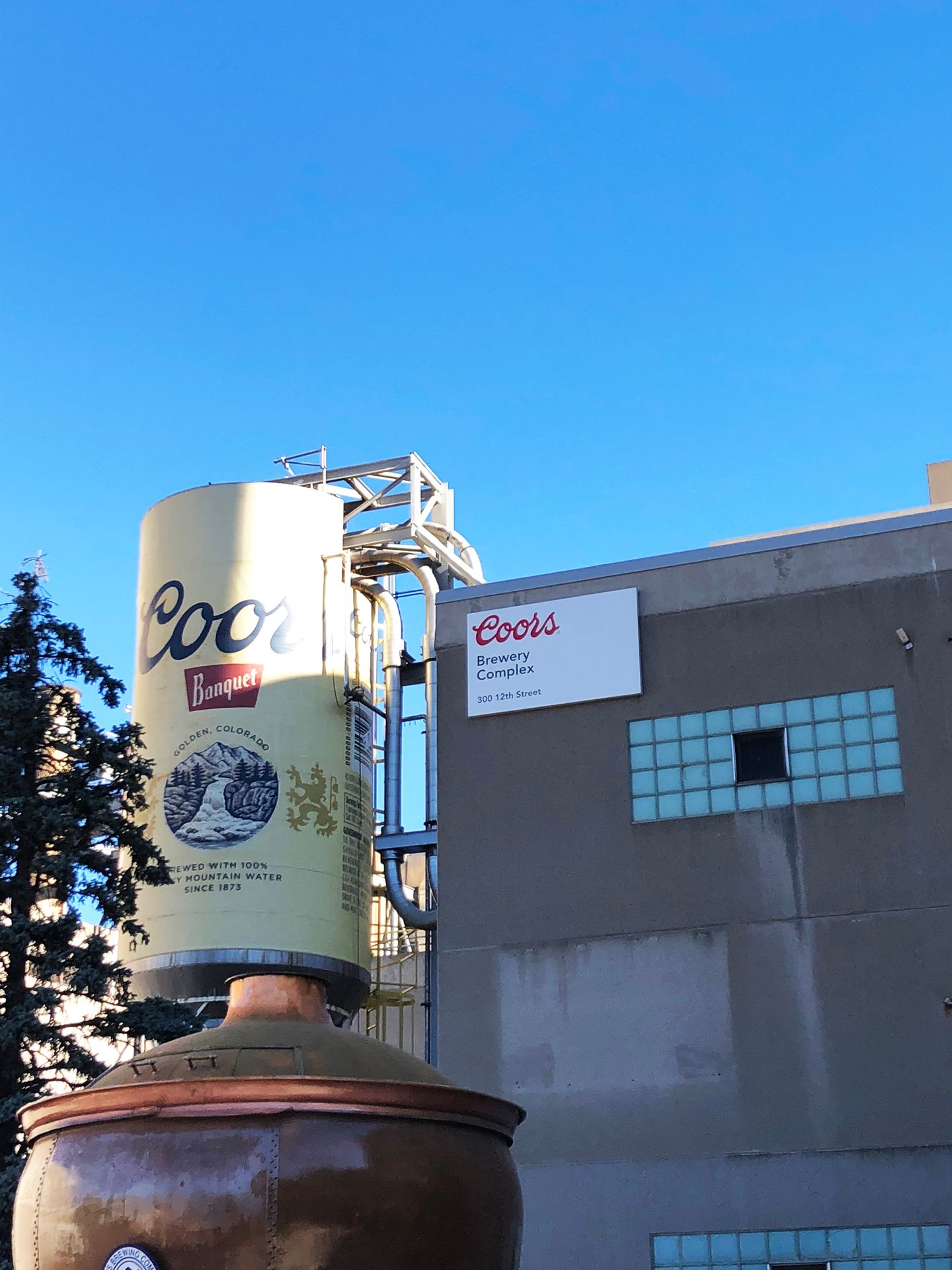 The exterior of the Coor's Brewery.