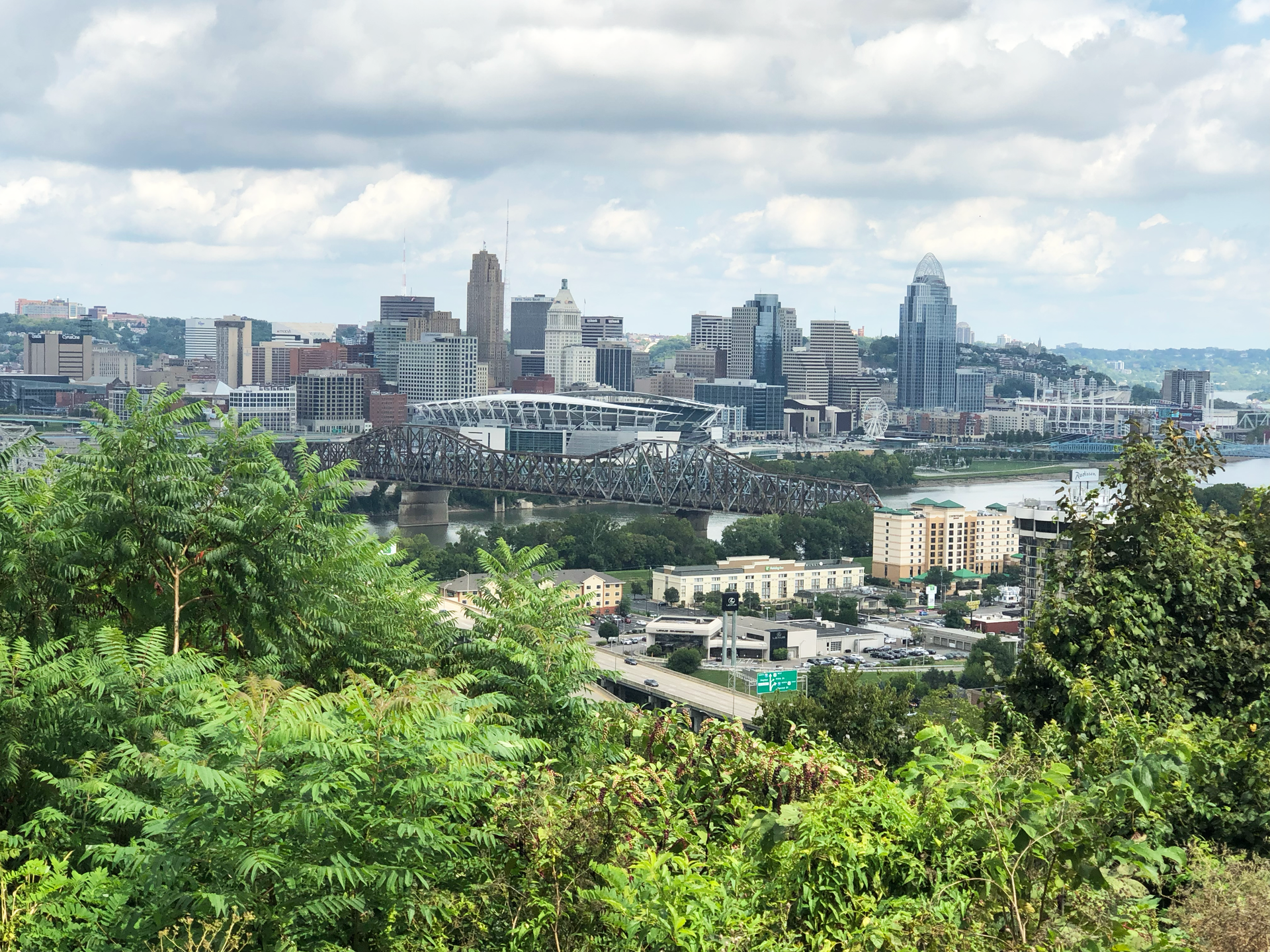 A view of the Cincinnati skyline from Devou Park in Kentucky