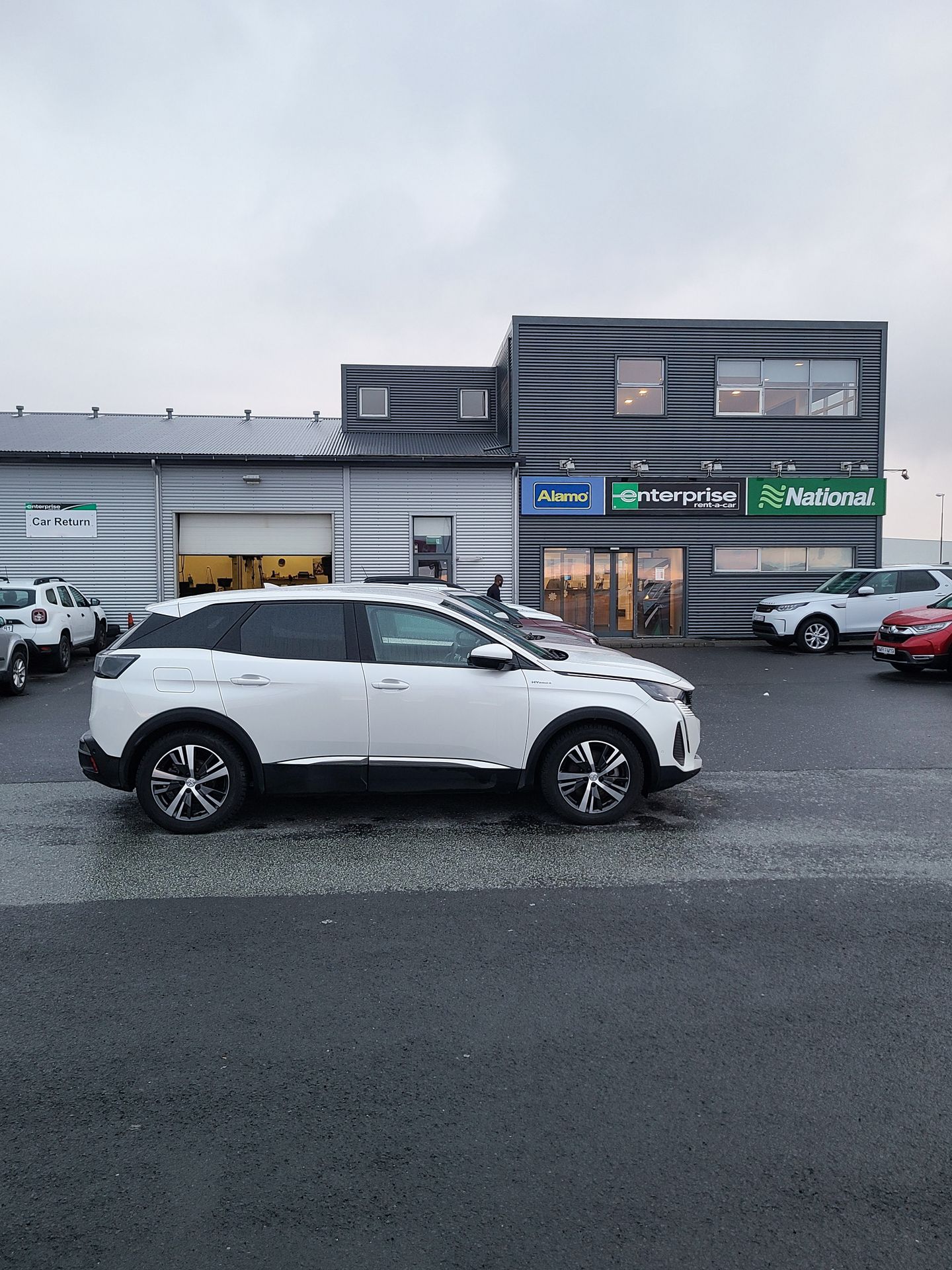 The Alamo, Enterprise and National car rental facility at the Keflavik Airport