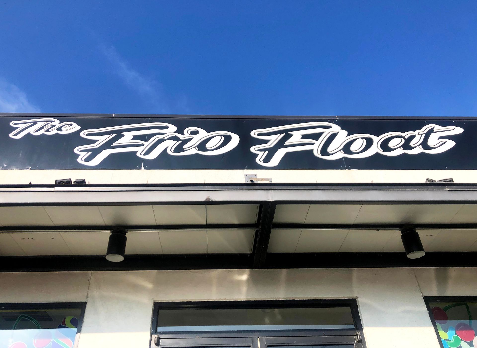 The exterior of the Frio Float ice cream parlor.