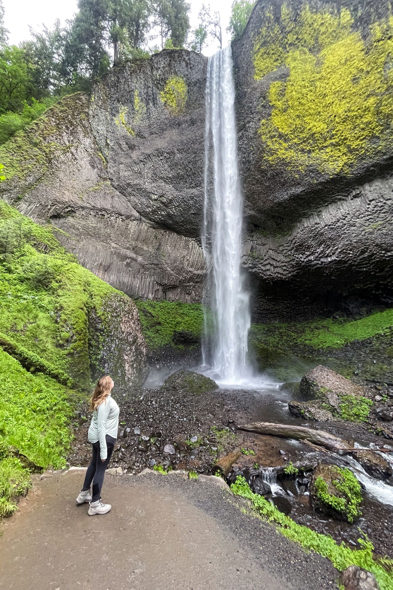 Lydia looking out at Latourell Falls
