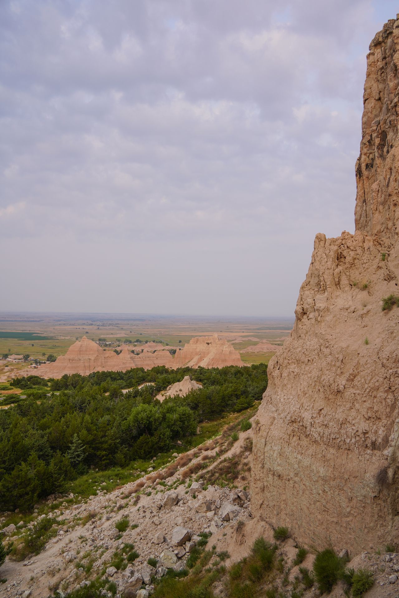 The view from The Notch Trail Overlook in the Badlands