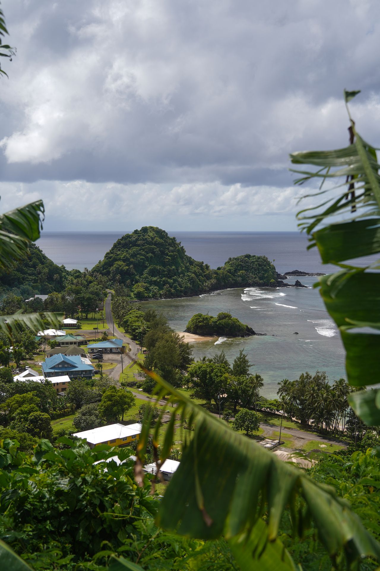 Looking down from an overlook on the Southwest side of American Samoa