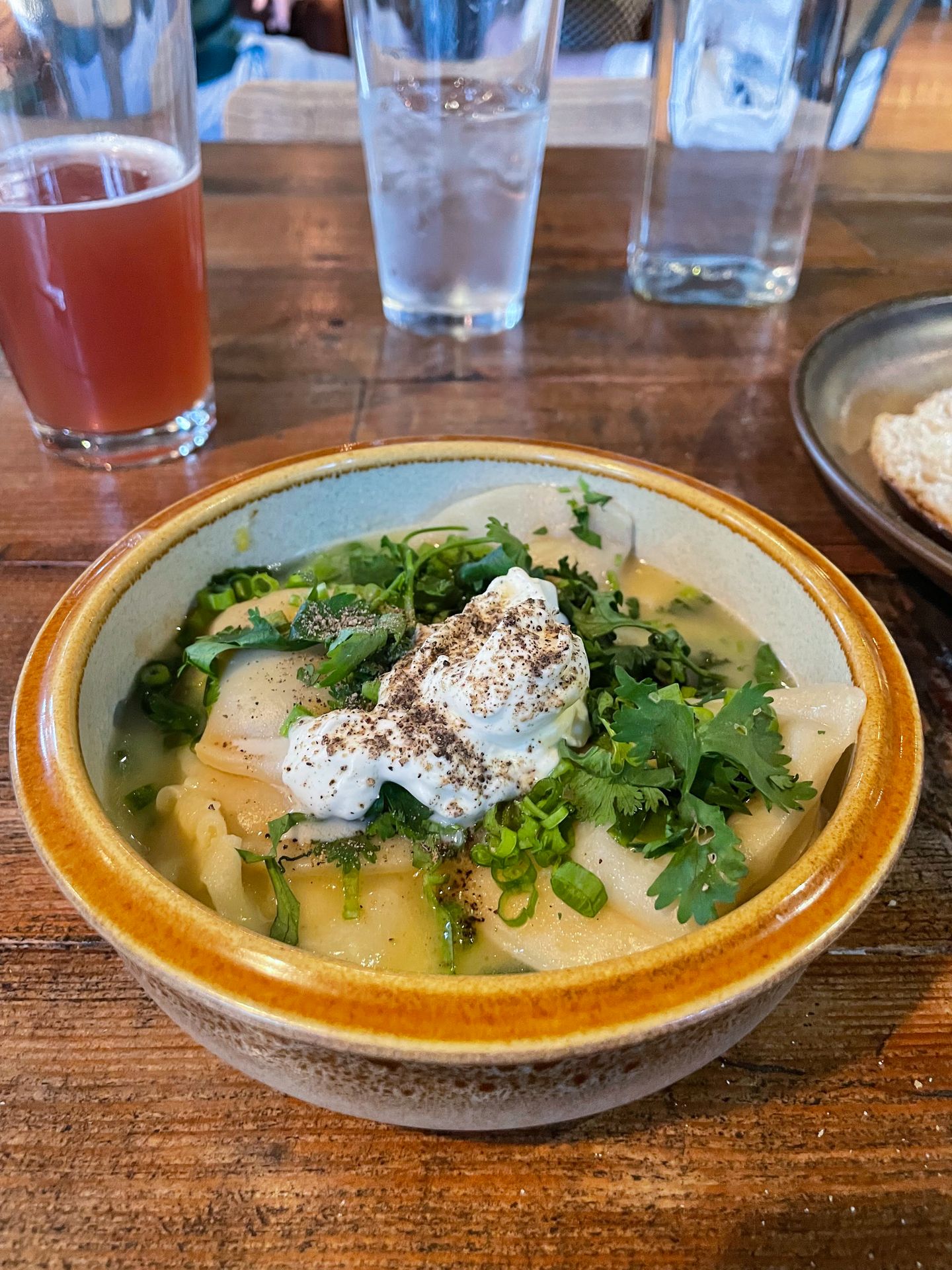 A bowl of pierogis from Stanley Supper Club.