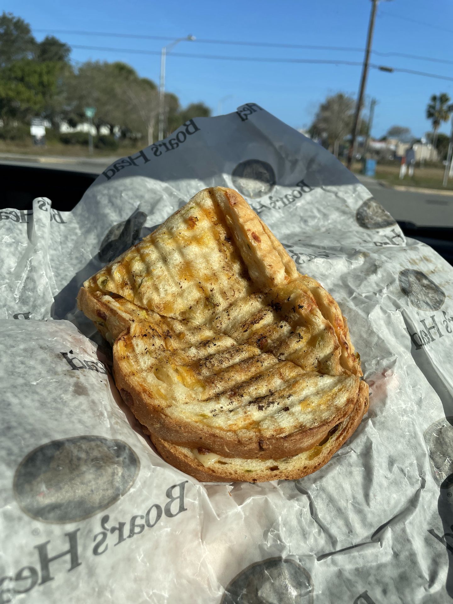 A panini sandwich from Sunrise Bread Co.