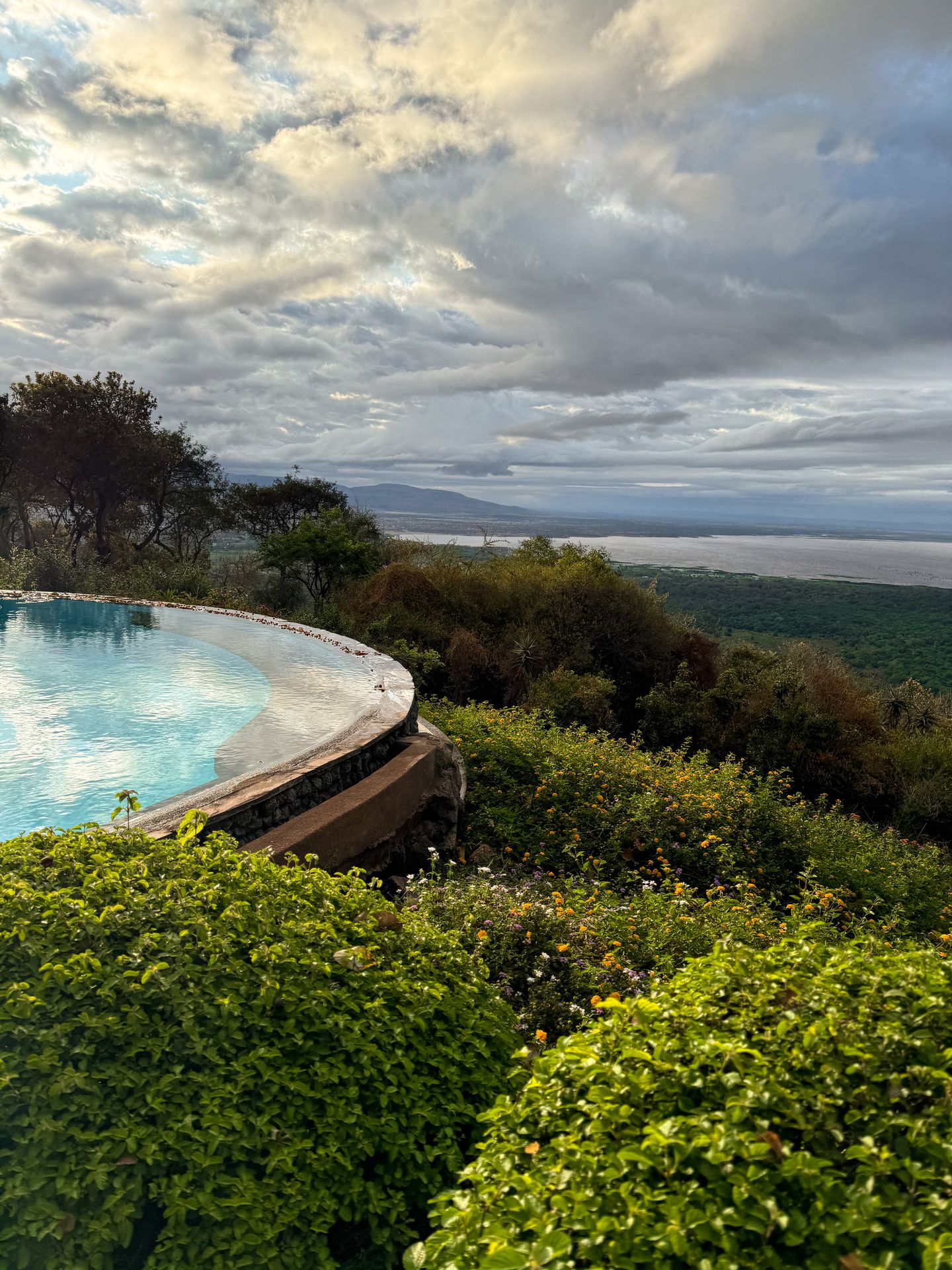 A blue pool at Serena Lake Manyara Lodge