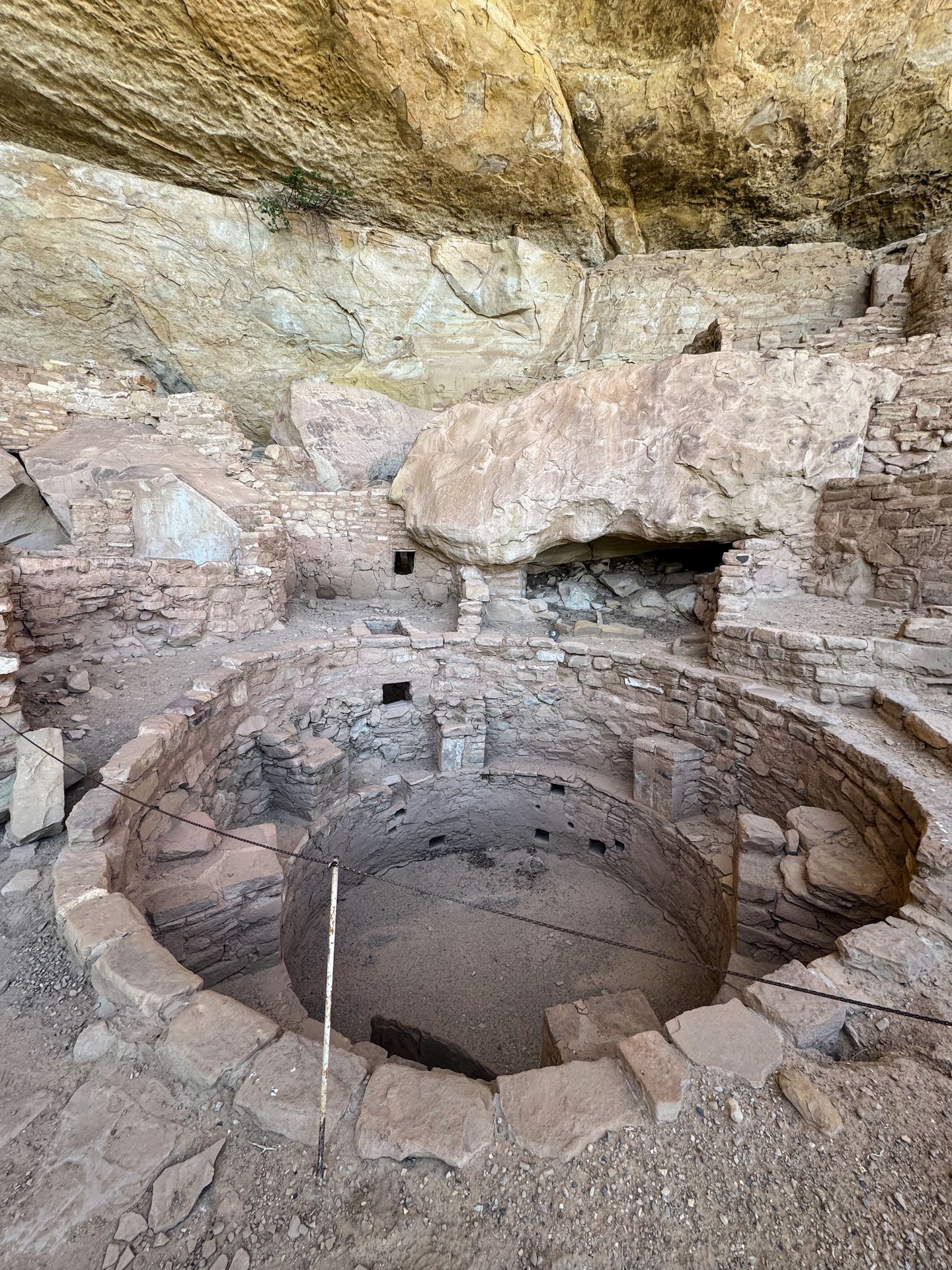 A kiva inside of Step House